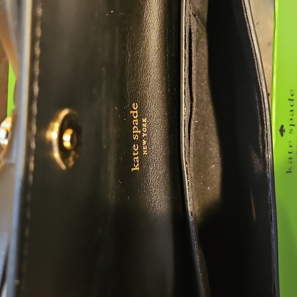 NEW! KATE SPADE black bow adjustable belt bag, genuine leather, crossbody NWT - Picture 8 of 8